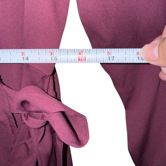 NEW Halogen Faux Wrap Dress Long Sleeve Women's Burgundy Size 1X - Picture 8 of 8
